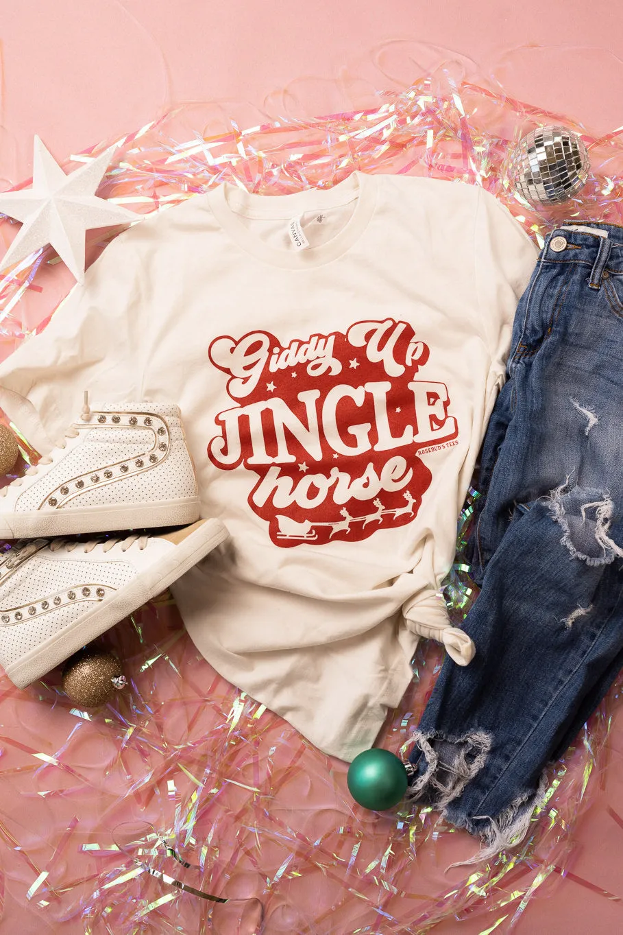 Jingle Horse Graphic Tee (3 colors) | Sizes S - 3X