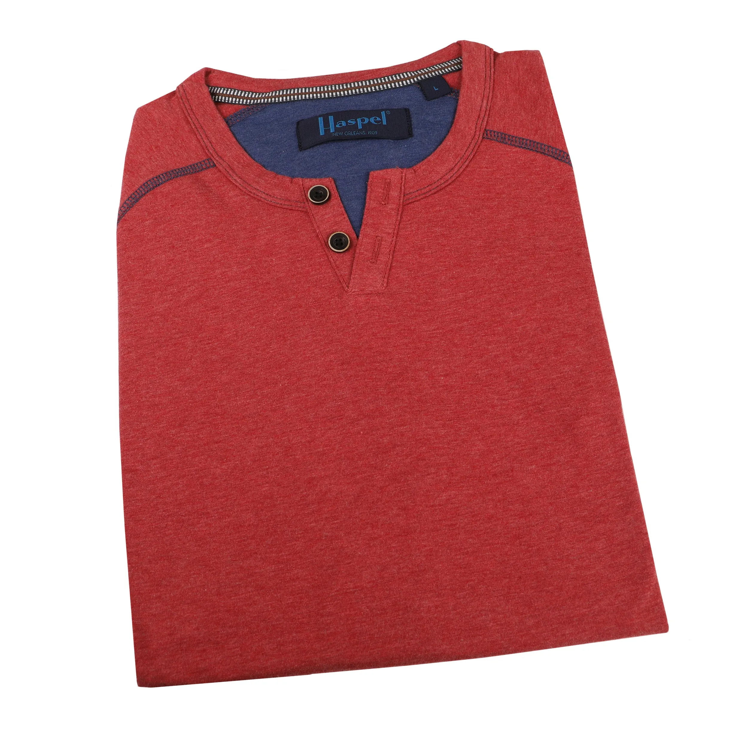 King Notch Neck T-Shirt - Short Sleeve Red