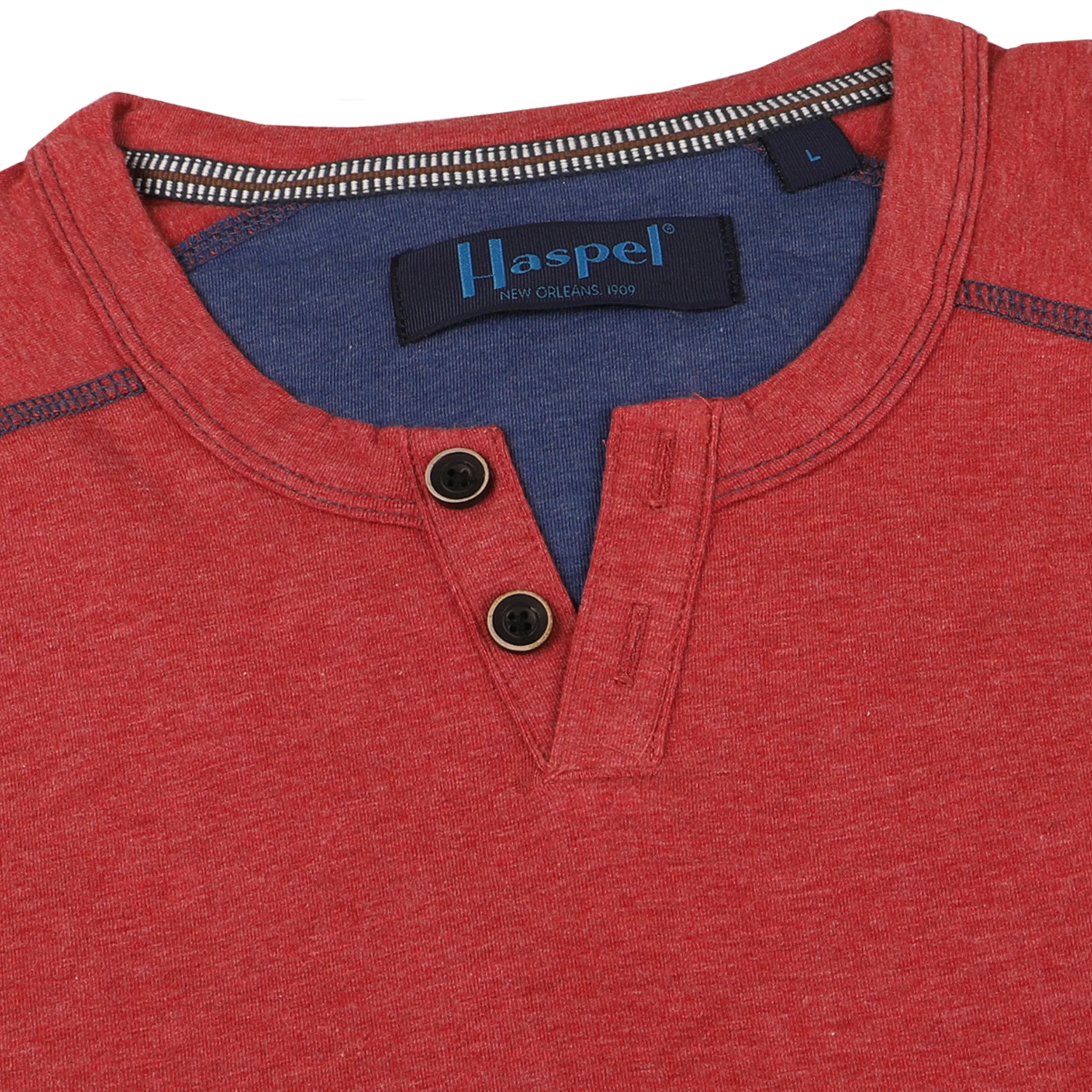 King Notch Neck T-Shirt - Short Sleeve Red
