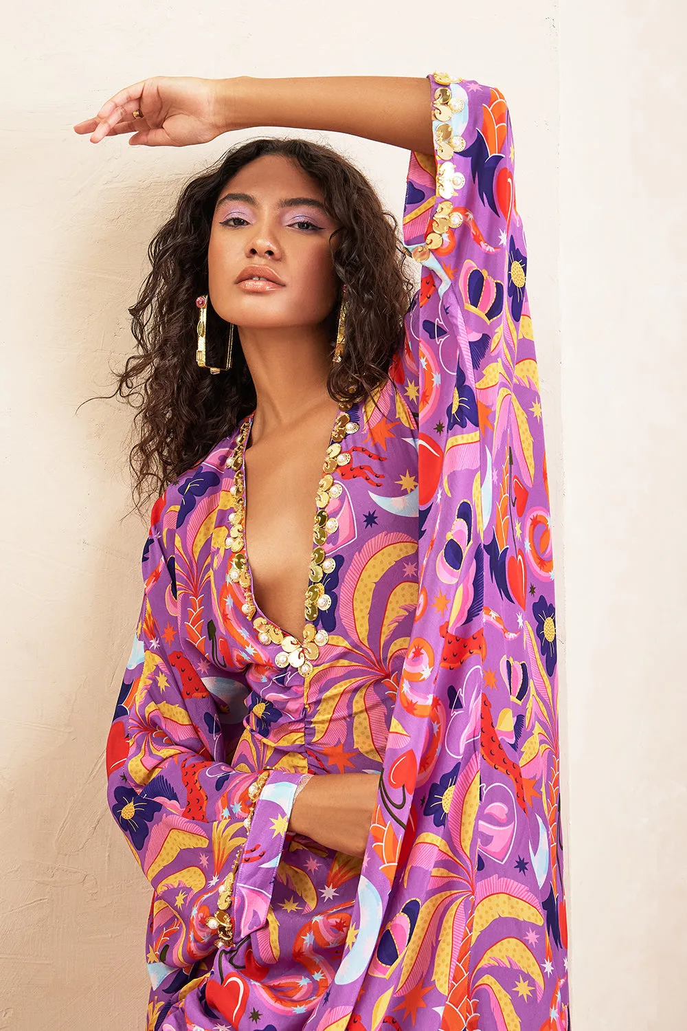 Layla Lilac Kaftan