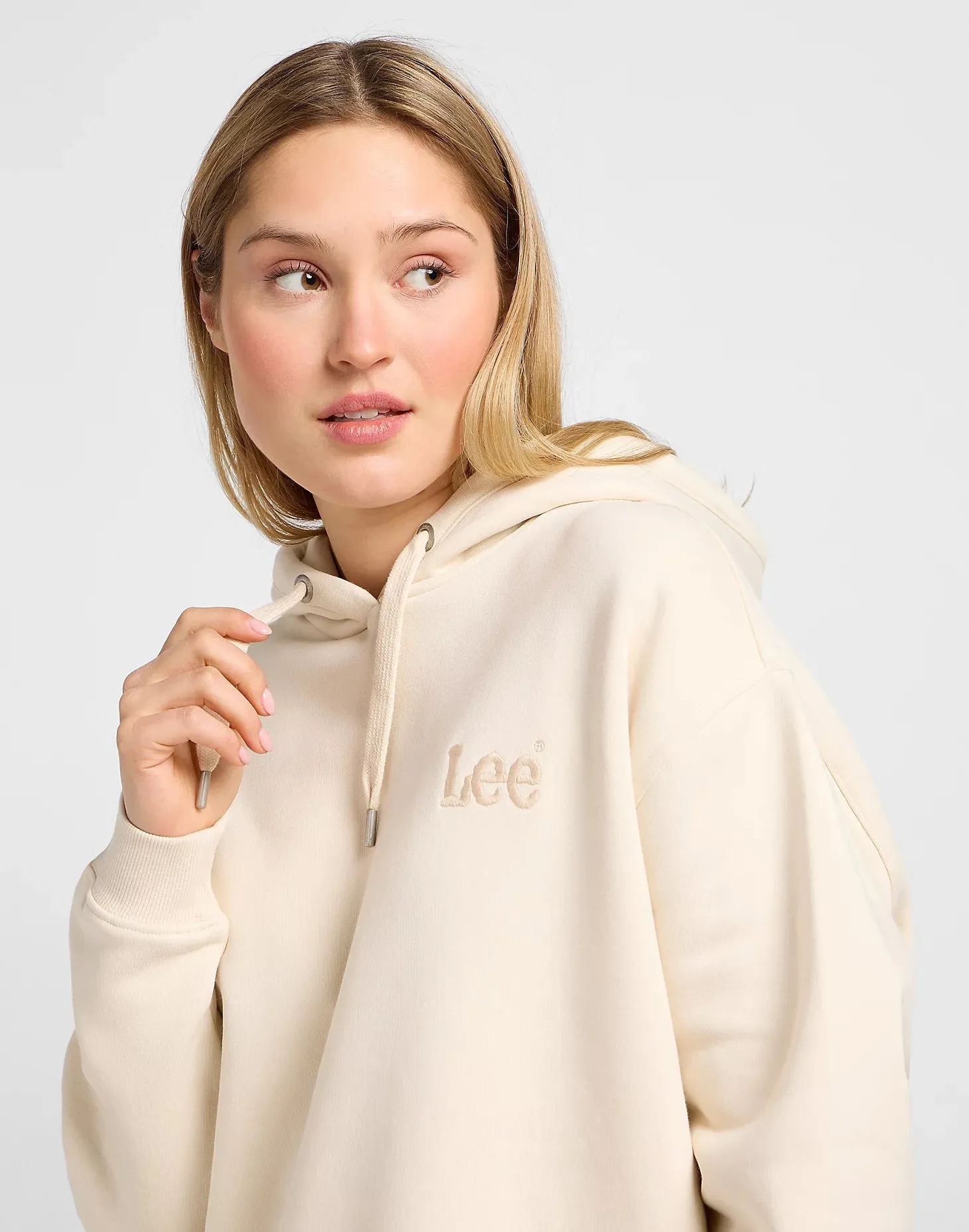 Lee Women's Essential Hoodie in Ecru
