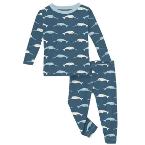 L/S PJ Set- Deep Sea Narwhal