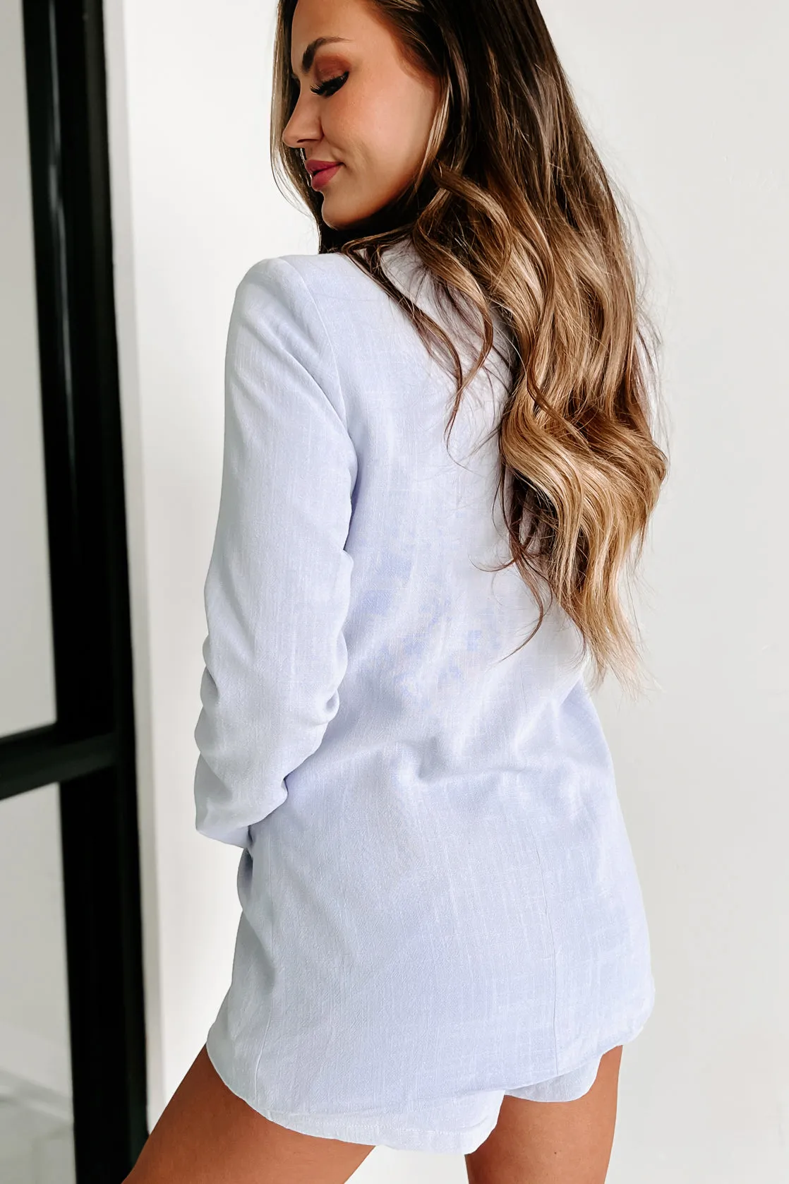 Meant To Be Linen Blazer (Lilac)