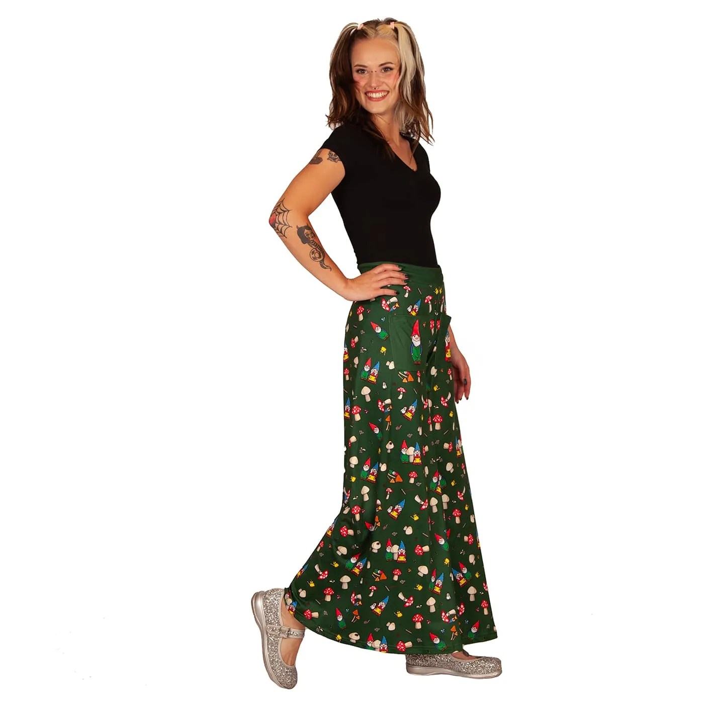 Mr & Mrs Gnome Wide Leg Pants With Pockets