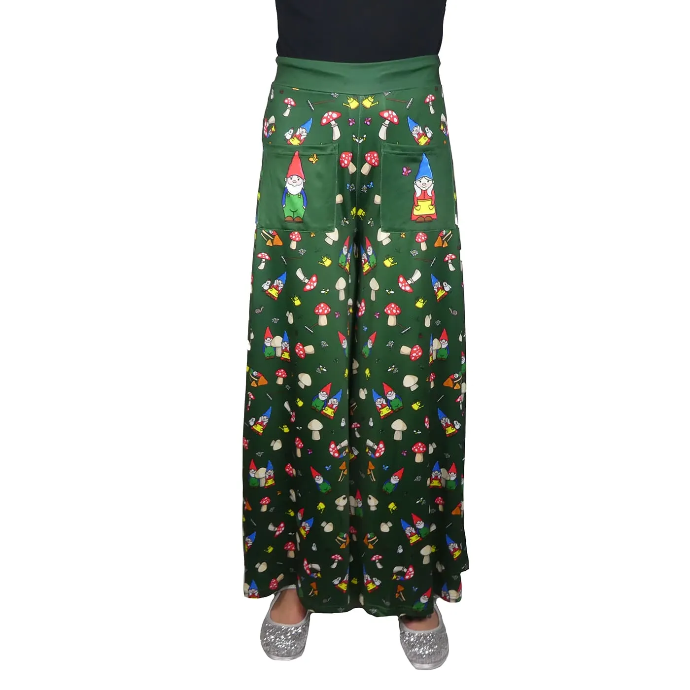 Mr & Mrs Gnome Wide Leg Pants With Pockets