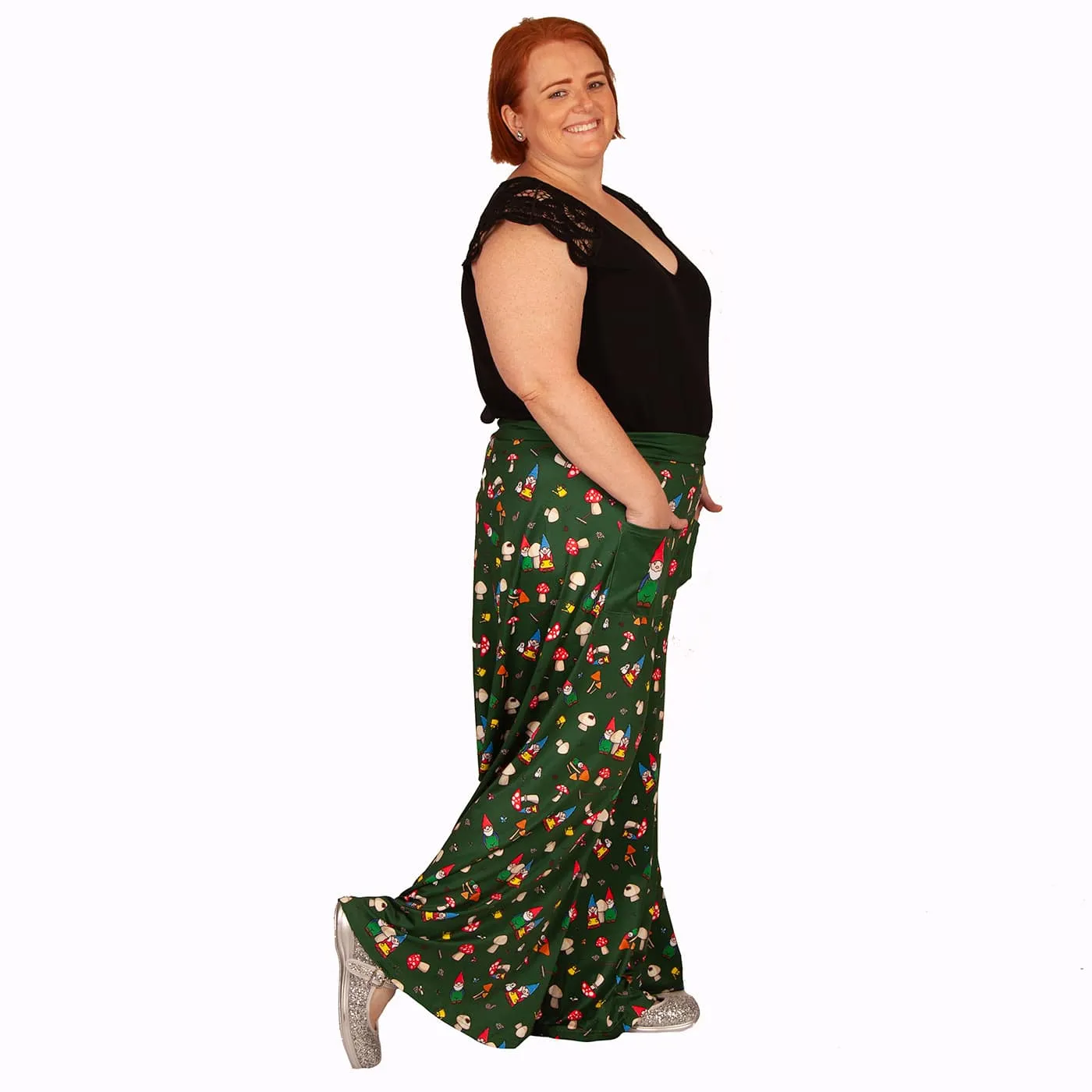 Mr & Mrs Gnome Wide Leg Pants With Pockets