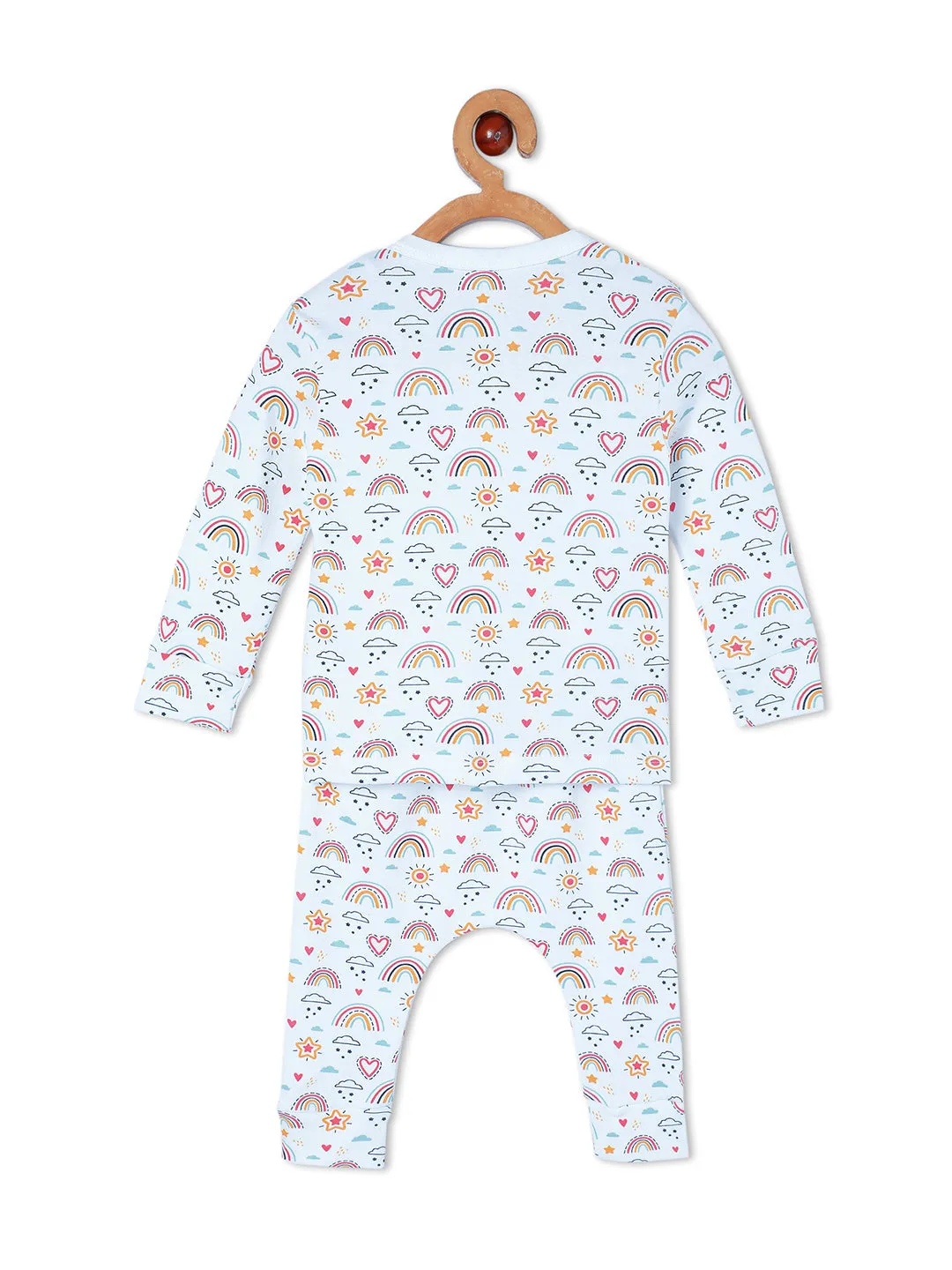 Newborn and Infant Pajama Set Combo of 2: Rainbow Land-Mango Mia