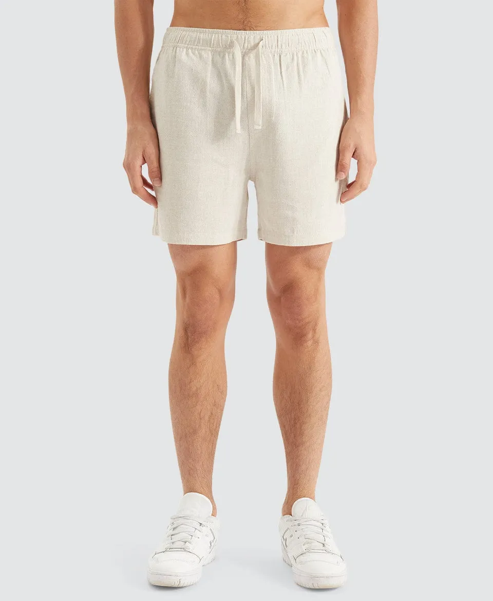Nomadic Paradise Seaside Linen Shorts - Oatmeal