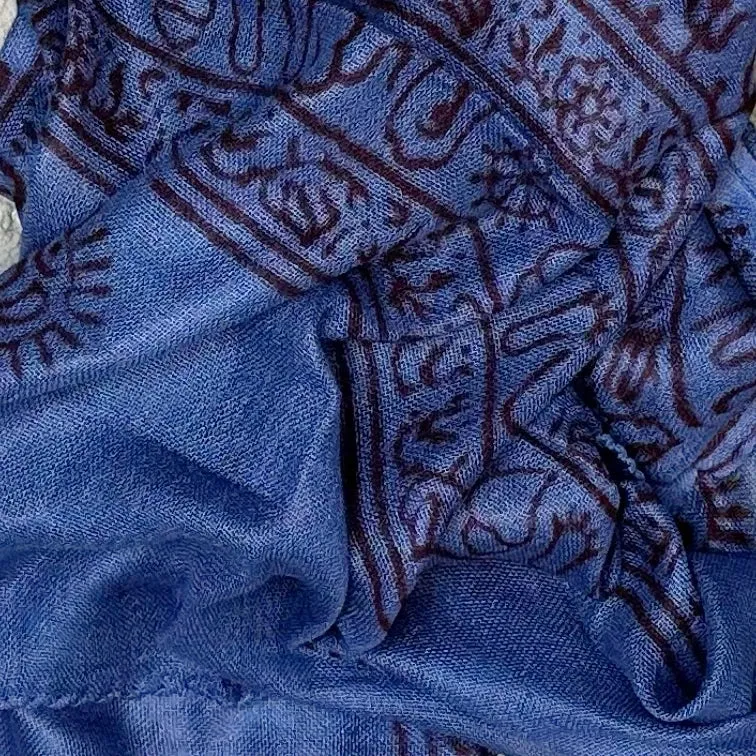 Om Cotton Sarong - Lavender Blue
