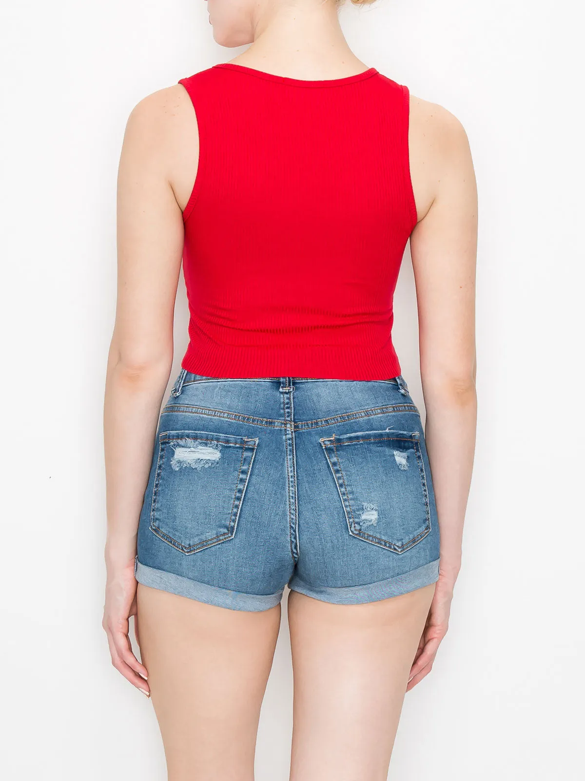 Paisley Rib Jersey Crop Top (FWT1280)