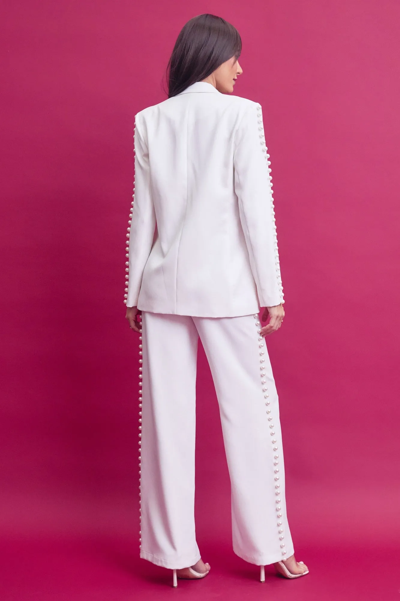 pearl detail pants