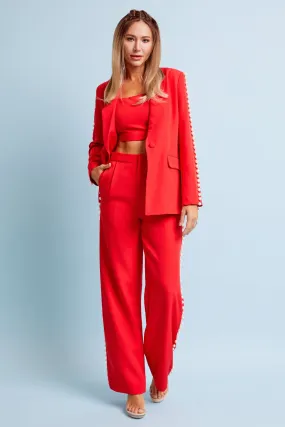 pearl detail pants