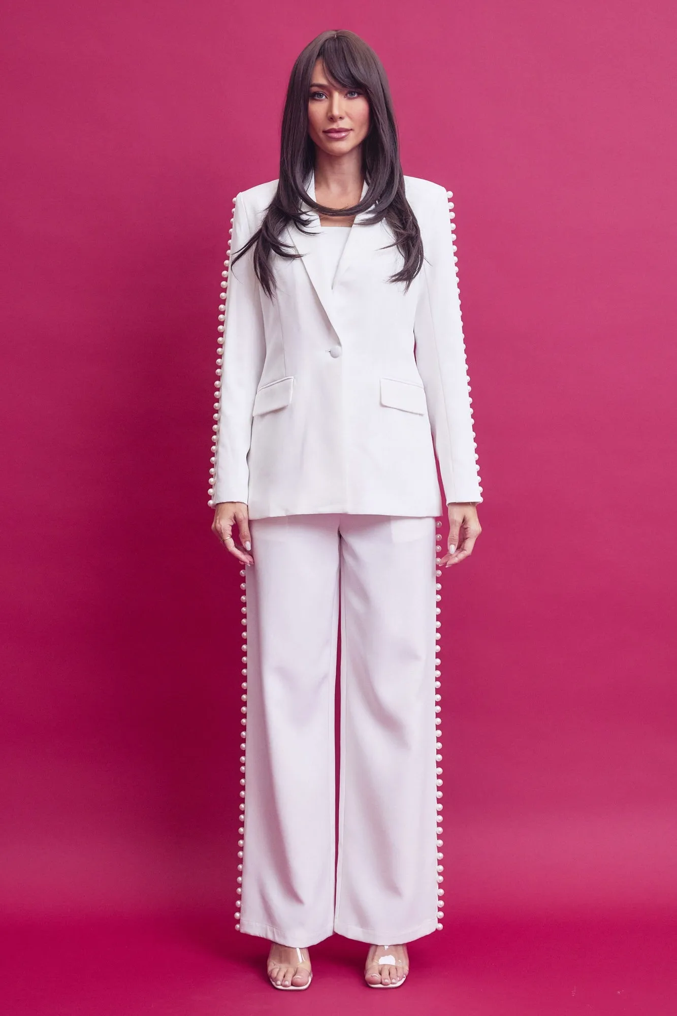pearl detail pants