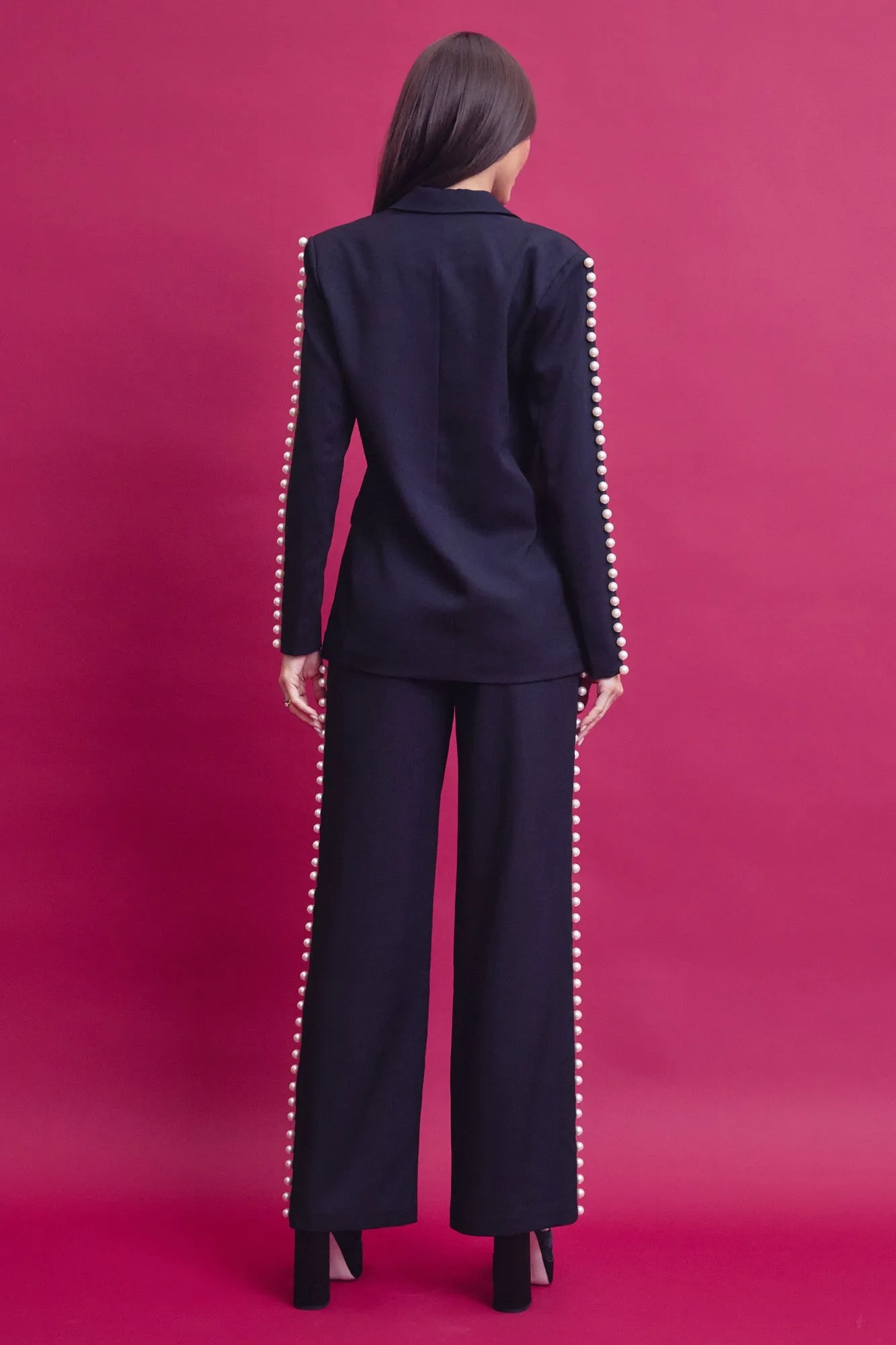 pearl detail pants