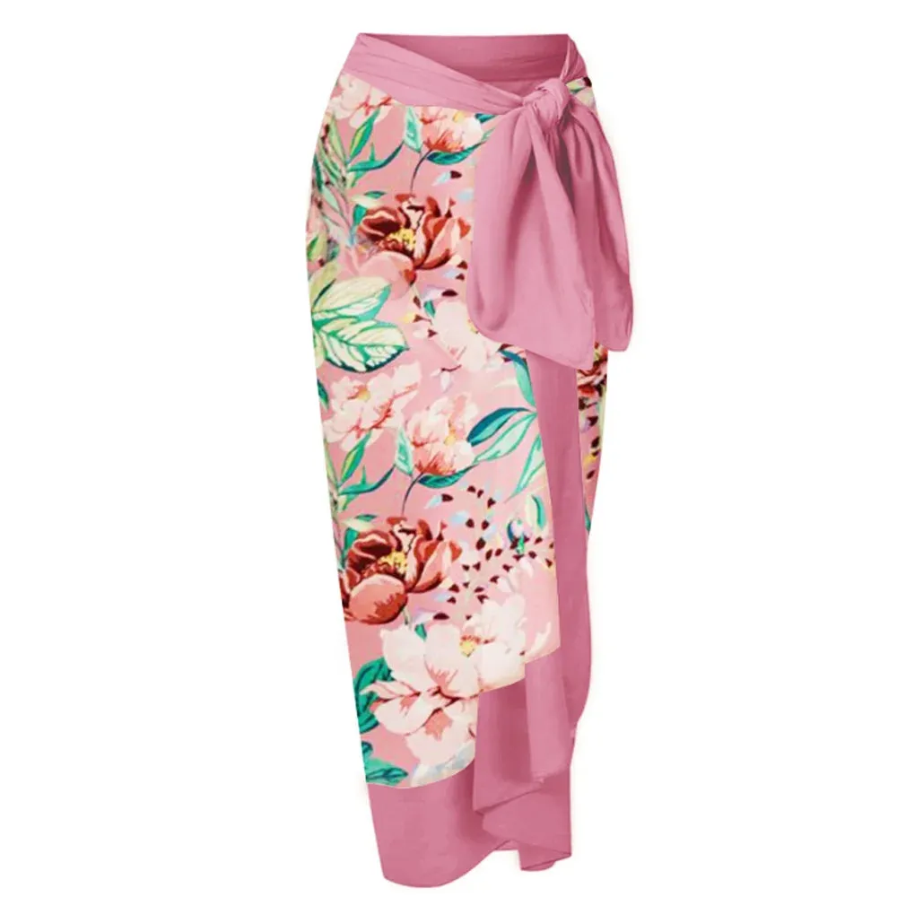 Pink Floral Bikini and Cover-Up