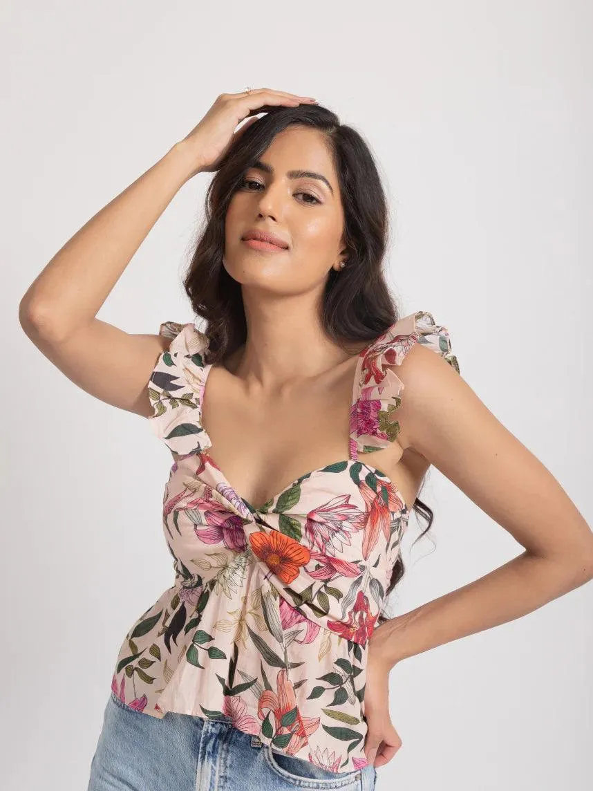 Poppy Knotted Top