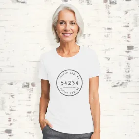 Postmark Stamp City/State/Zip - Custom Women's T-Shirt