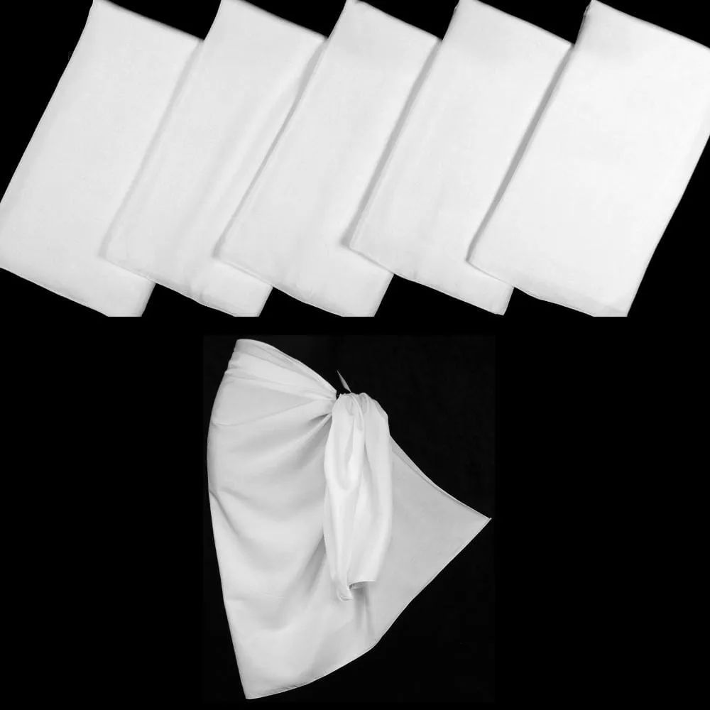 Premium Quality White Sarongs #3 (~60 x 34 in.)