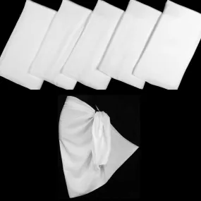 Premium Quality White Sarongs #3 (~60 x 34 in.)