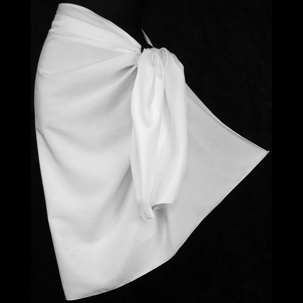 Premium Quality White Sarongs #3 (~60 x 34 in.)