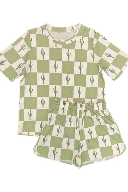 Printed Lounge T-shirt and Shorts Set