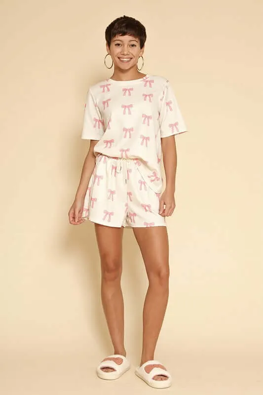 Printed Lounge T-shirt and Shorts Set