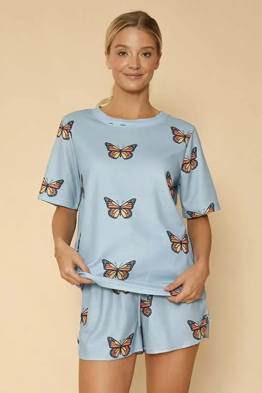 Printed Lounge T-shirt and Shorts Set