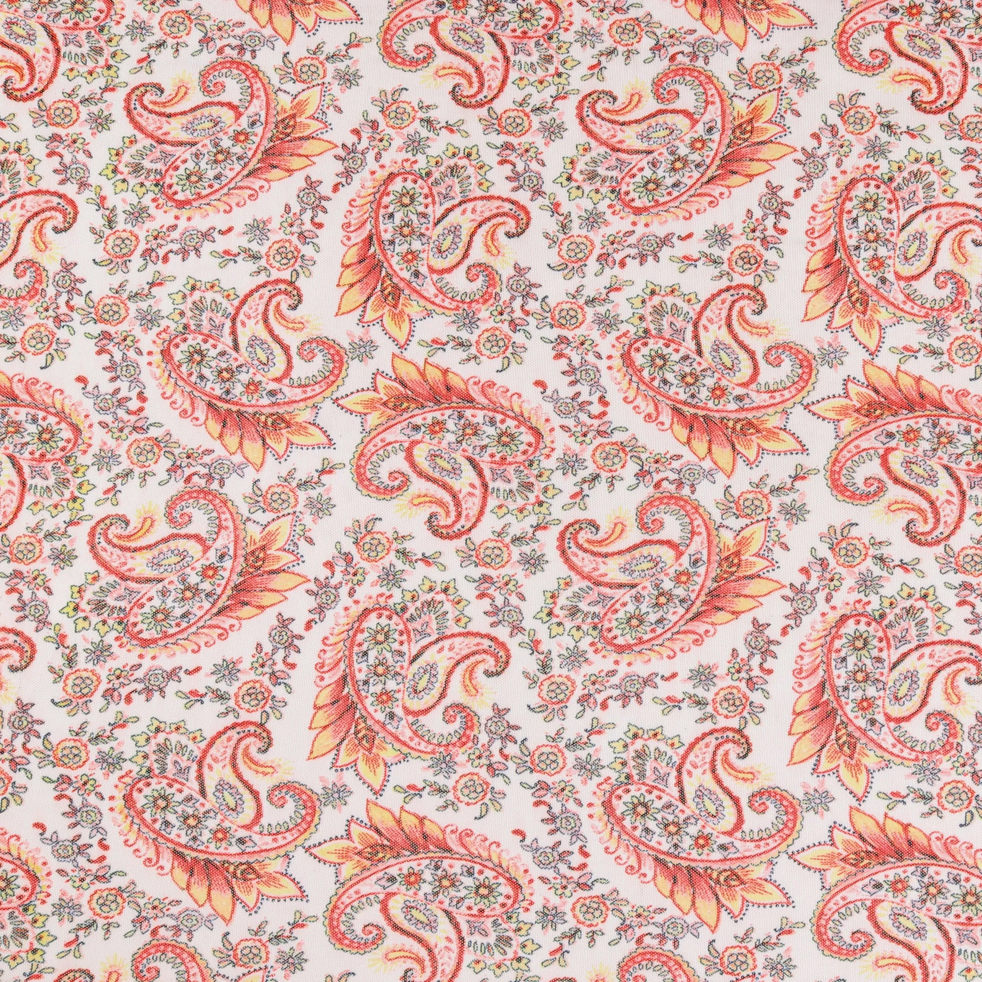 Printed Mesh - NADIA - 004 - Coral