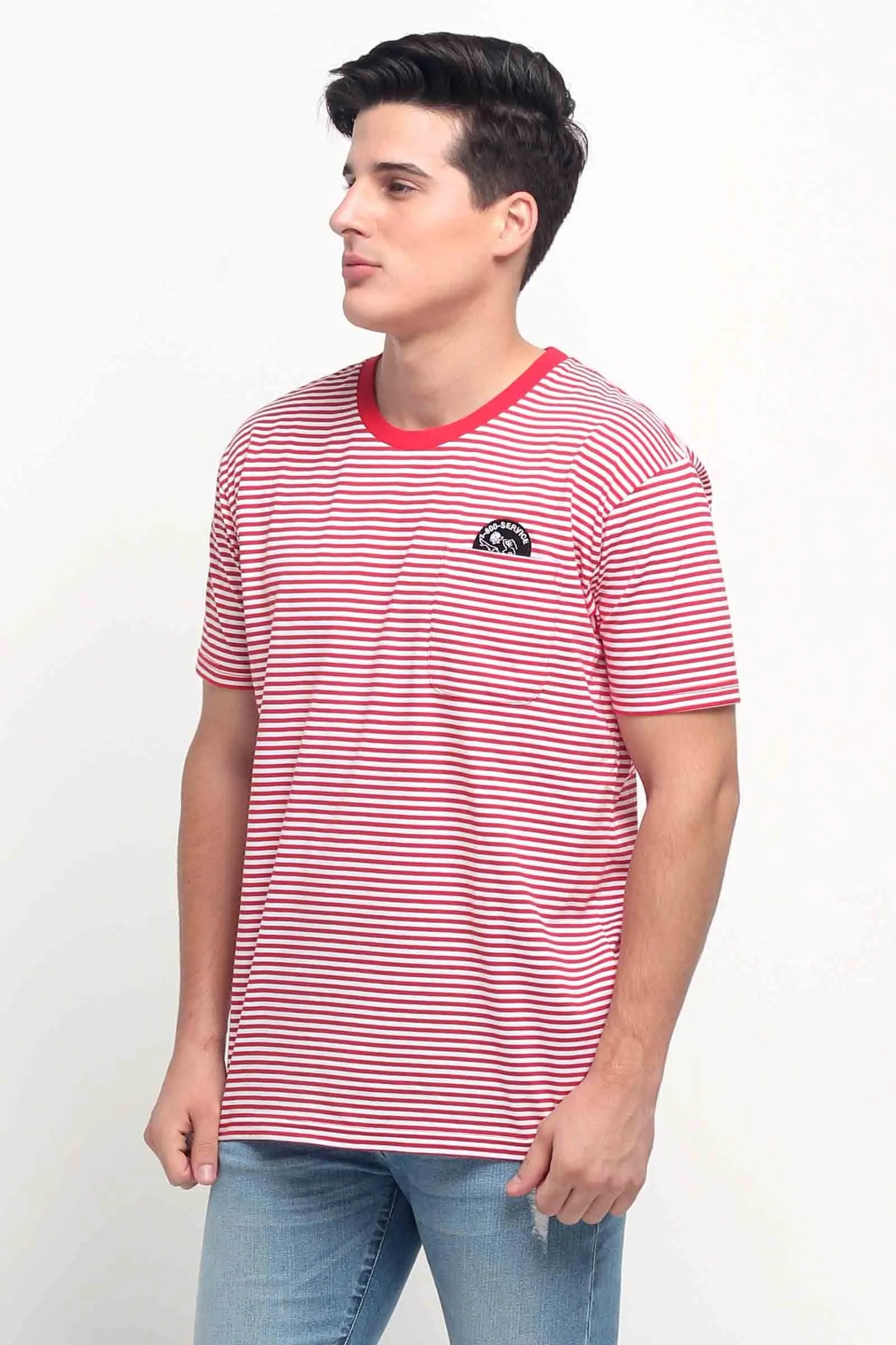 Relaxed Fit Tee With Patch And Pocket Detail