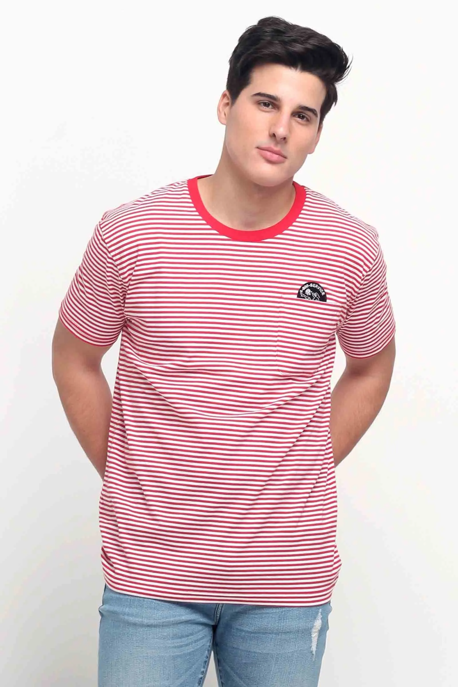 Relaxed Fit Tee With Patch And Pocket Detail