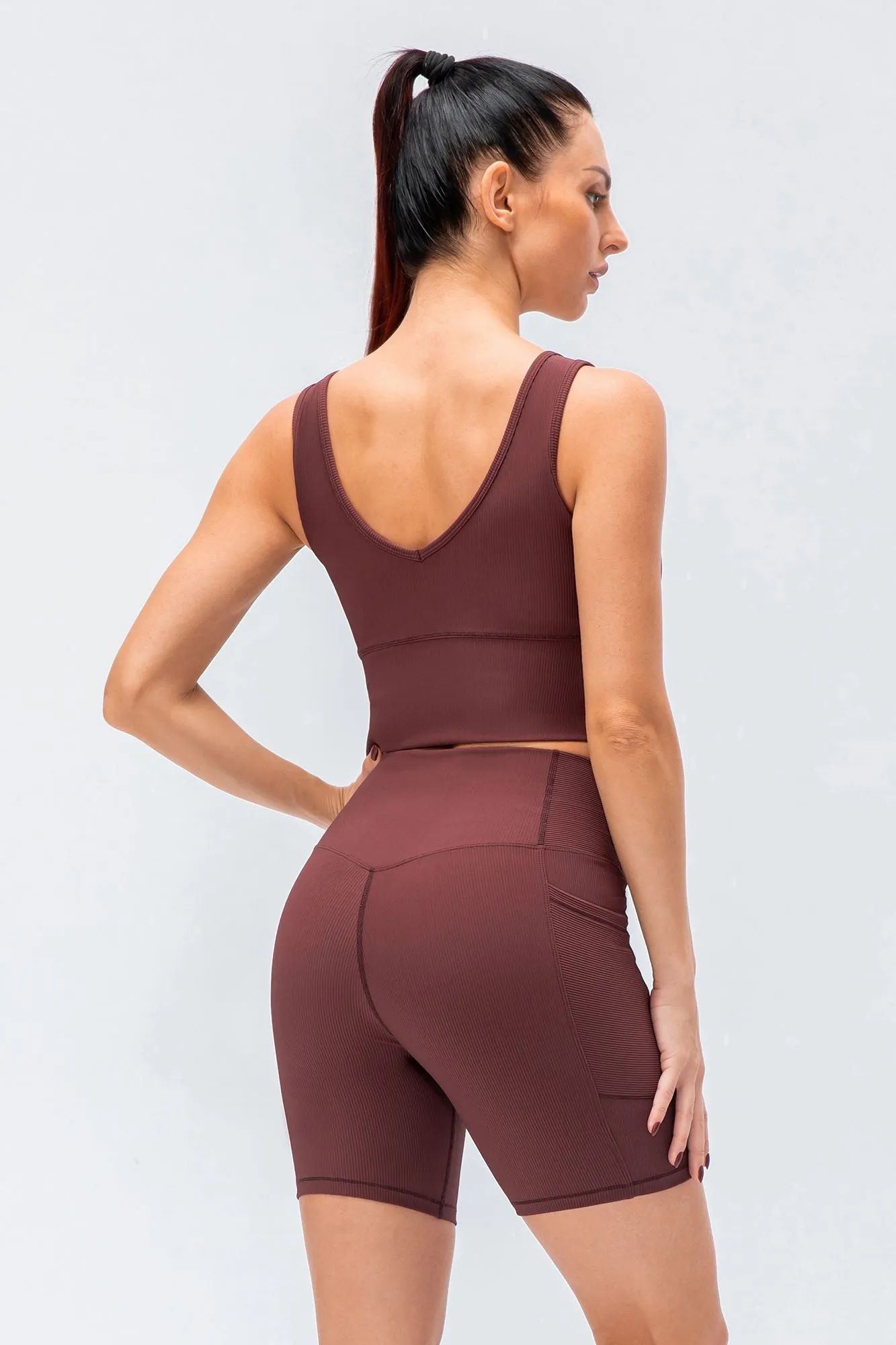 Ribbed Reversible Crop Tank Top