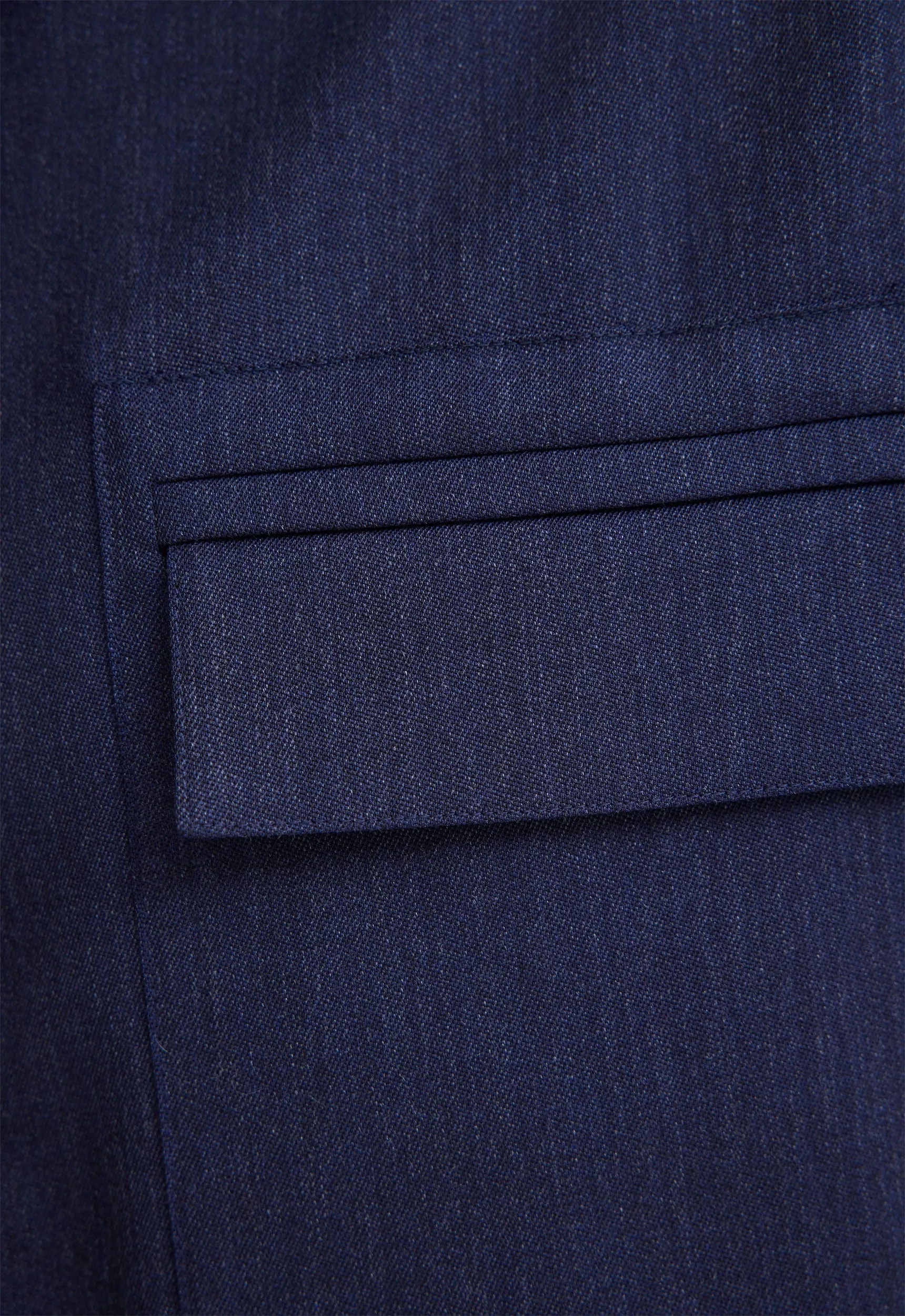 Rich Wool Overshirt - Navy