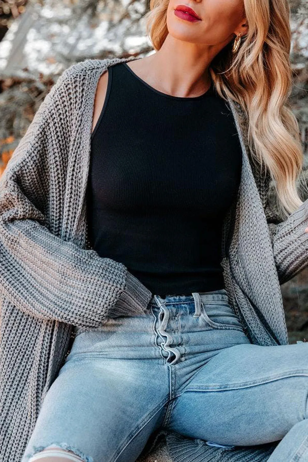 Seamless Sleeveless Rib Knit Crop Top