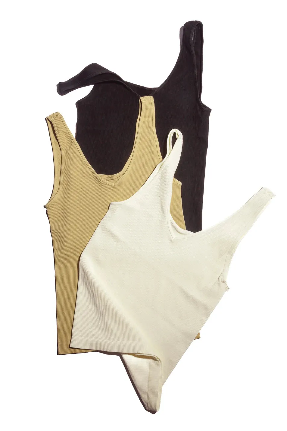 Sena Ribbed Tank in Ivory - FINAL SALE