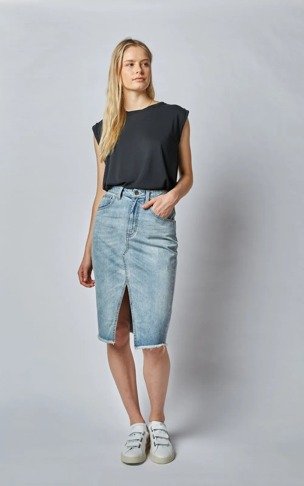 Skirt - High Revival Denim Skirt