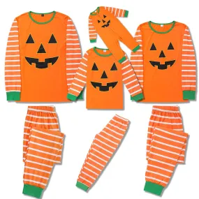Soft Pumpkin Family Matching Pajama Sets