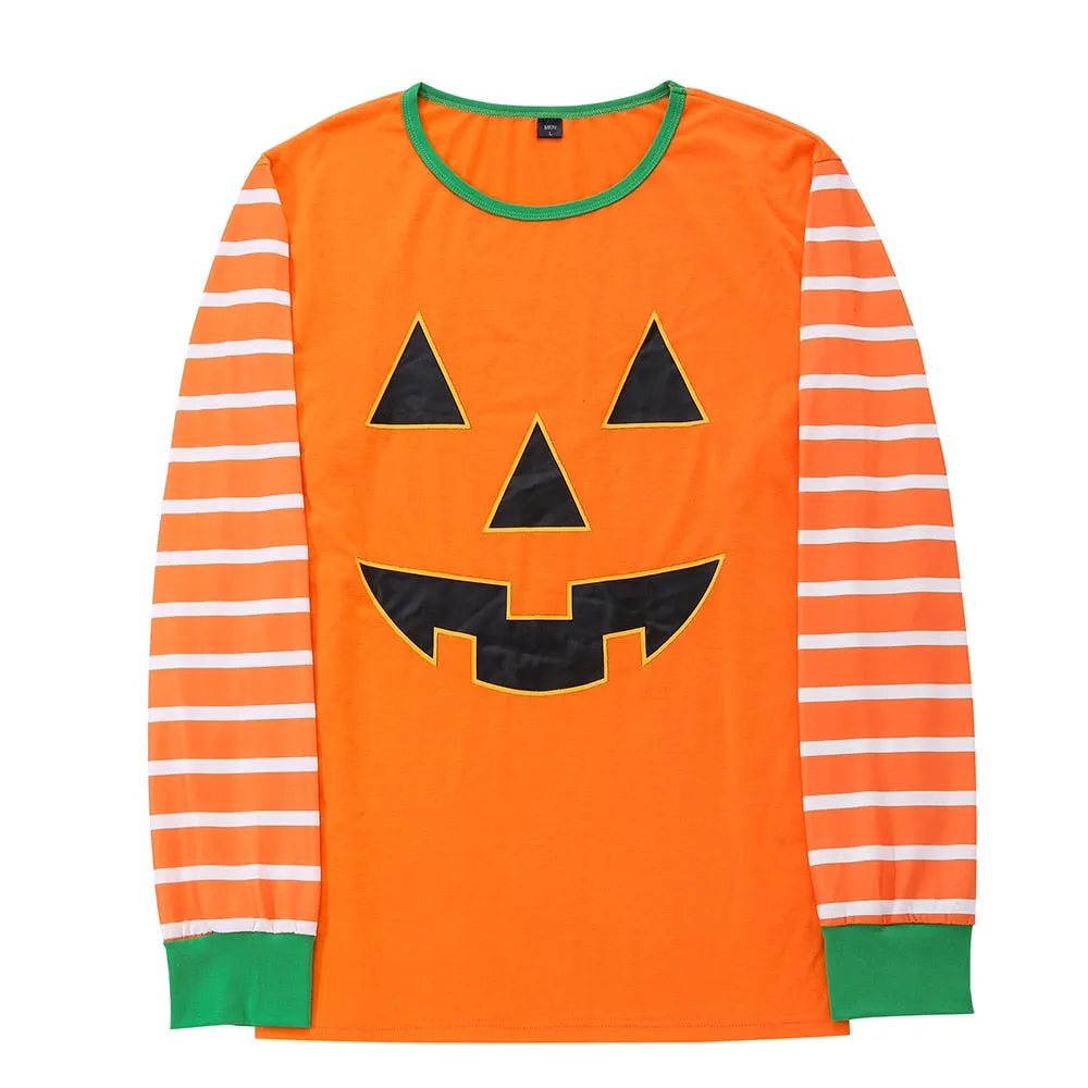 Soft Pumpkin Family Matching Pajama Sets