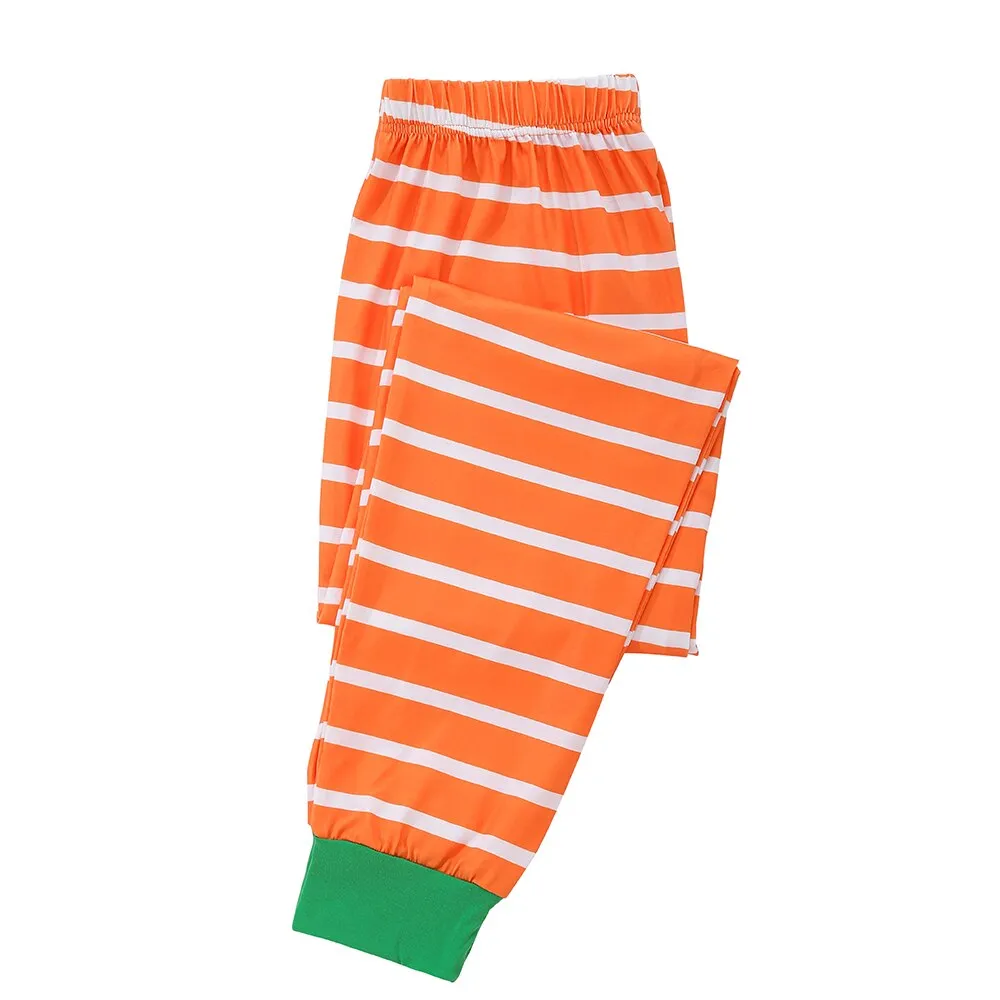 Soft Pumpkin Family Matching Pajama Sets