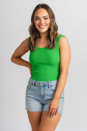 Square neck tank top apple