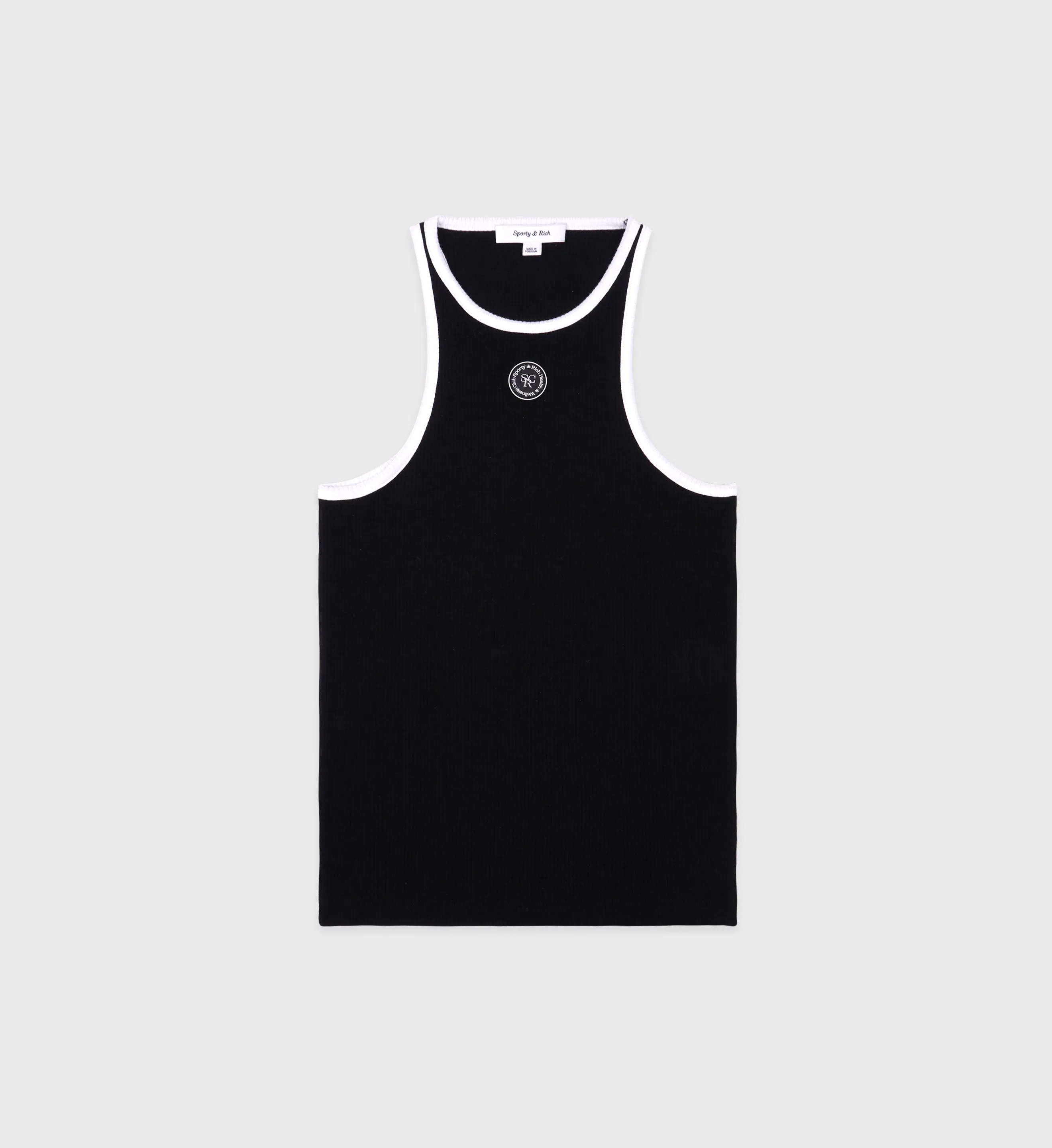 SRHWC Ribbed Tank - Black/White