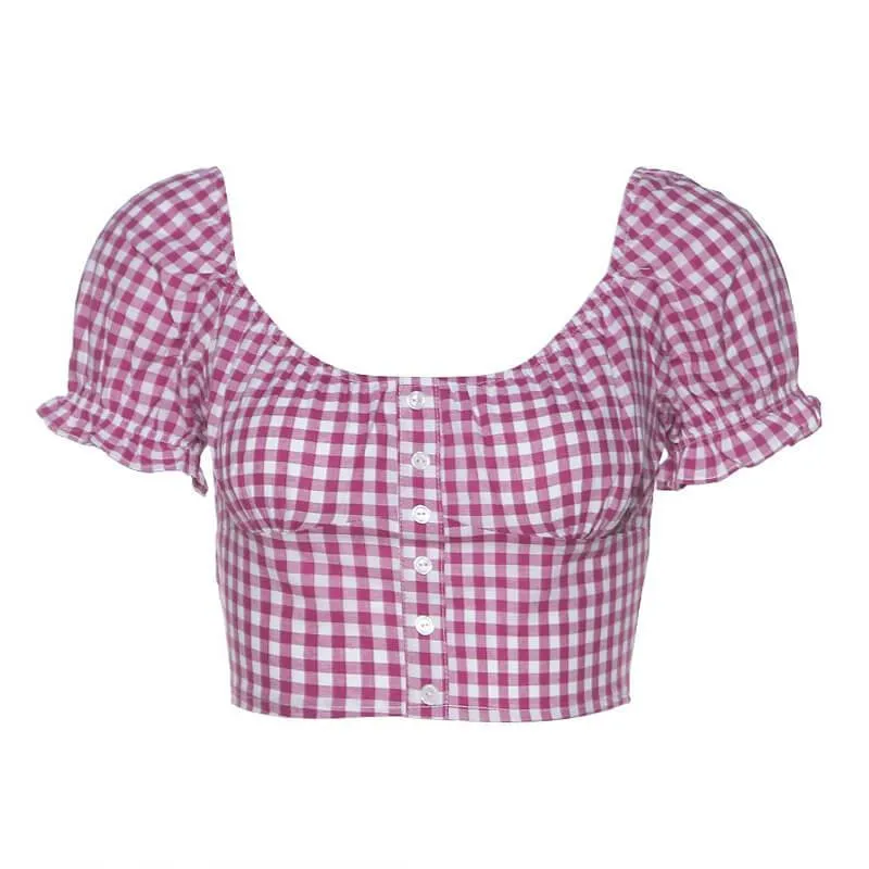 Striped Big Scoop Crop Top