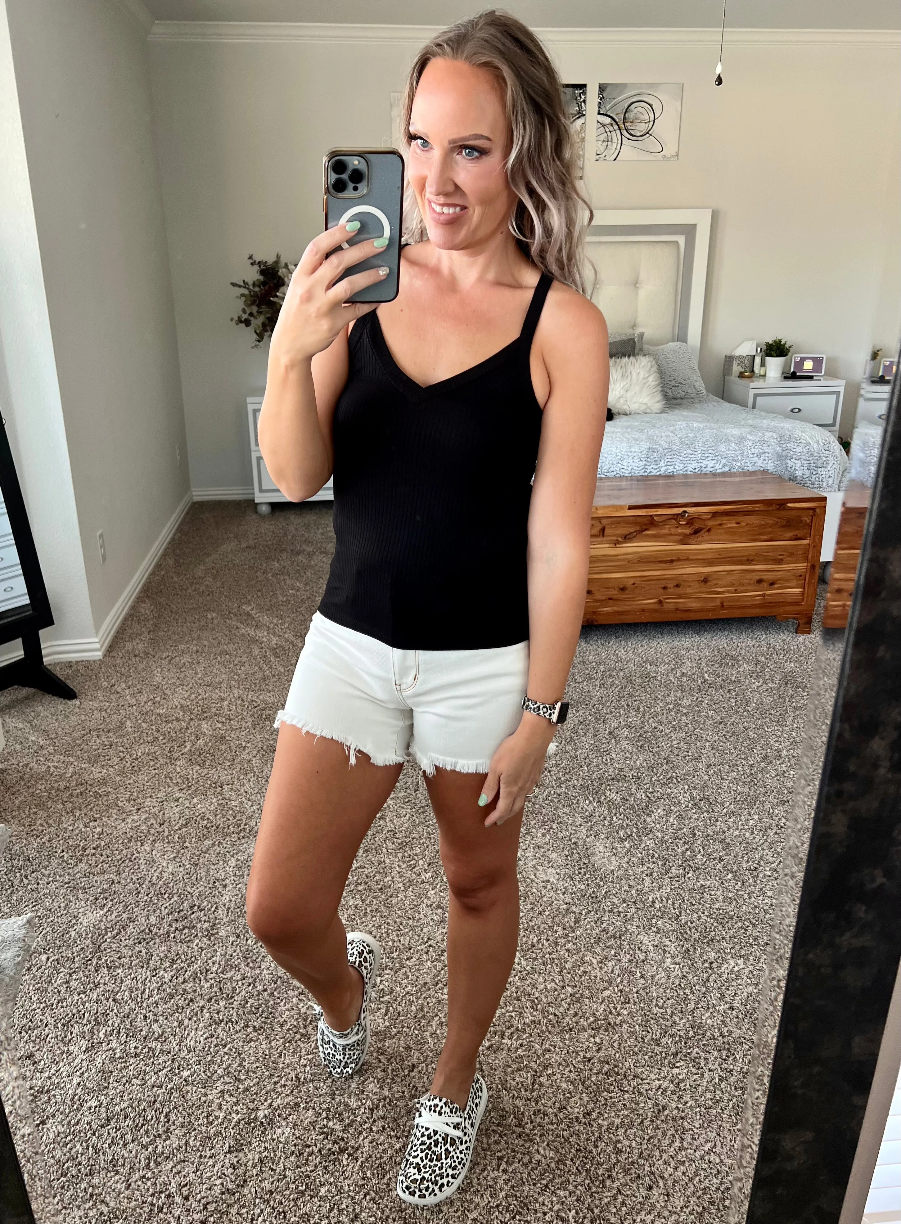 Summer Daze Ribbed V-neck Cami Tanks