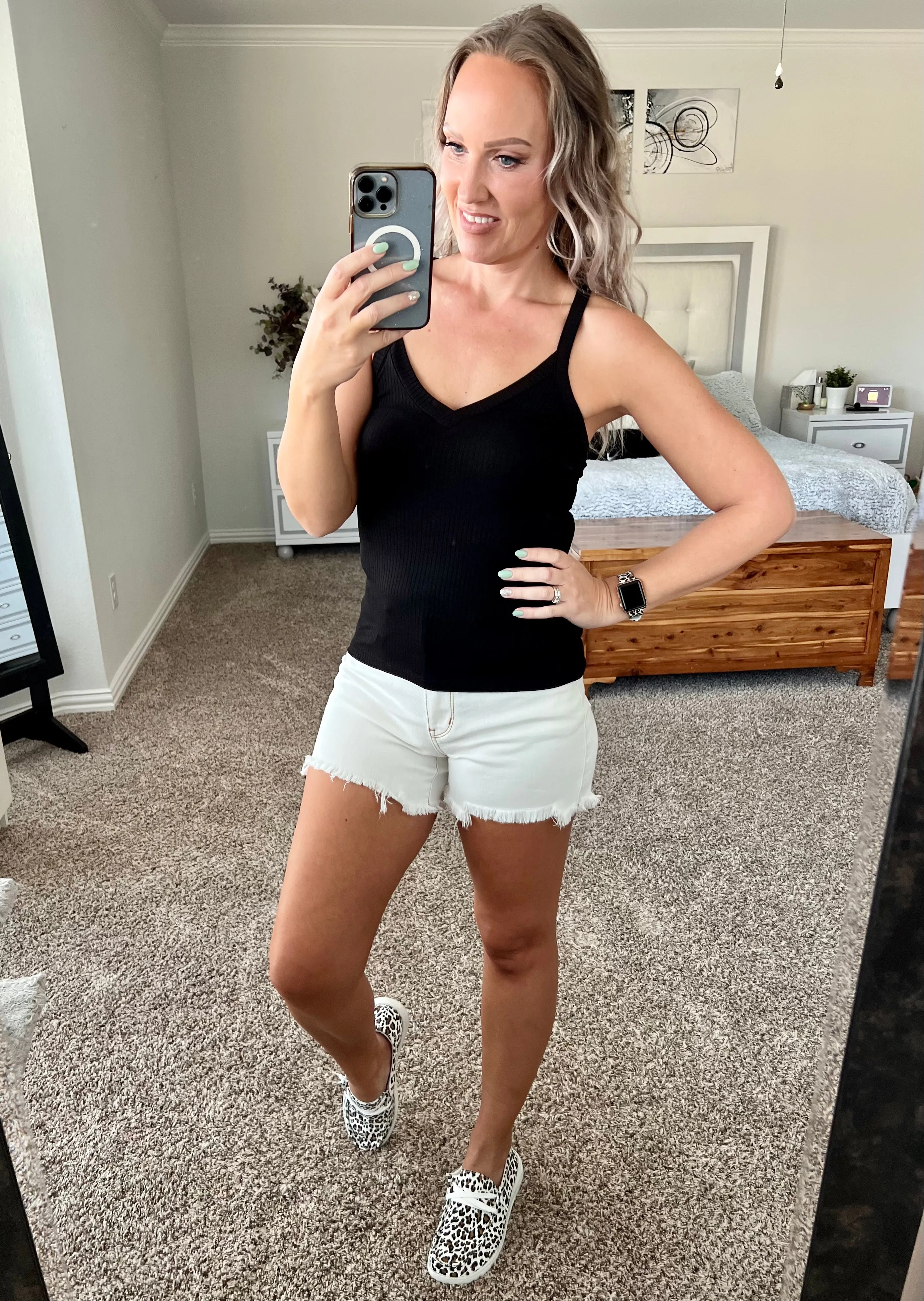 Summer Daze Ribbed V-neck Cami Tanks