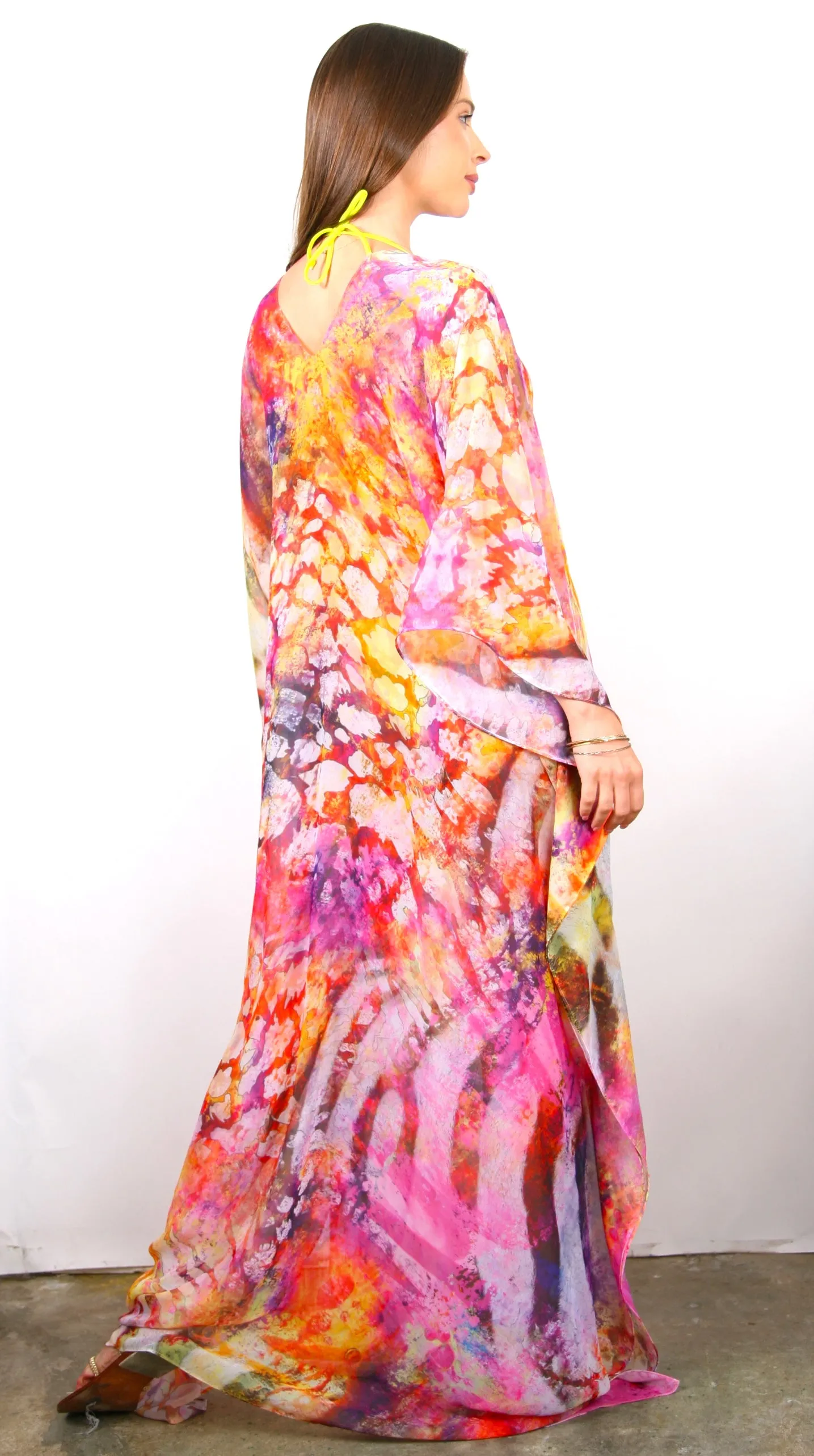Summer Sunset  - Side Drape Kaftan