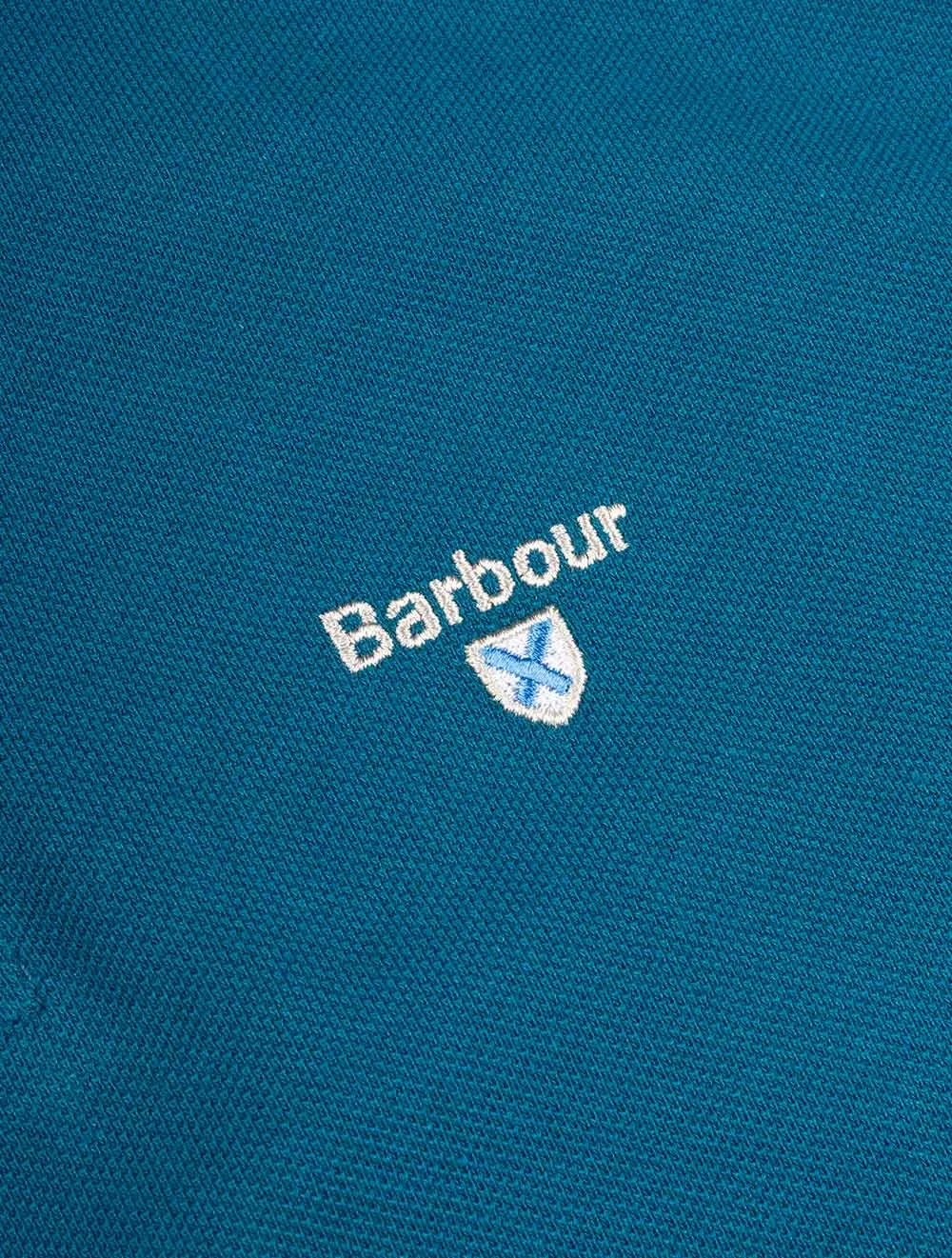 Tartan Cotton Polo Shirt Aqua