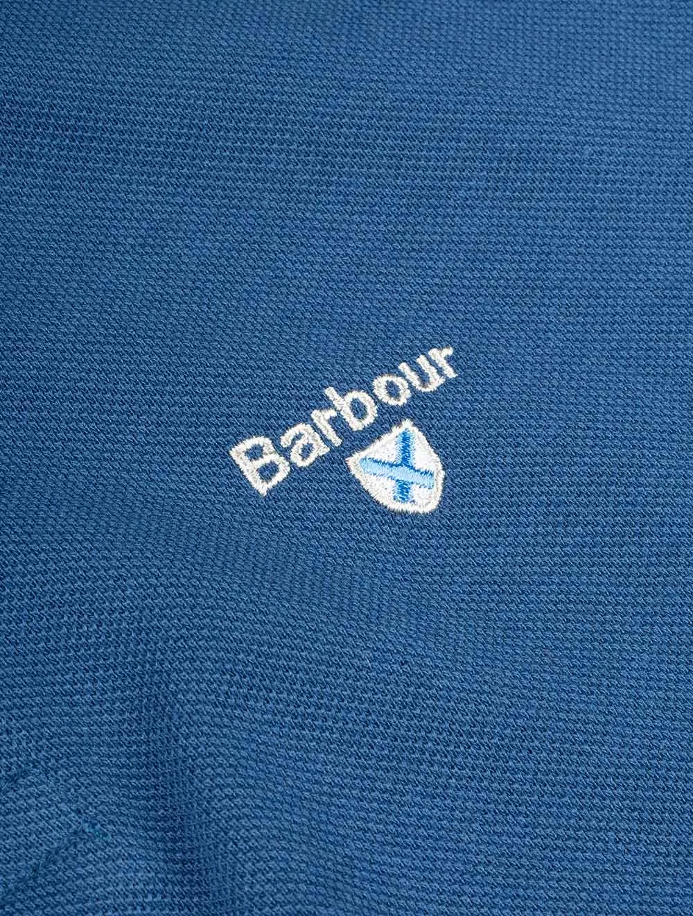 Tartan Cotton Polo Shirt Deep Blue