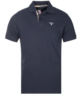 Tartan Cotton Polo Shirt Navy