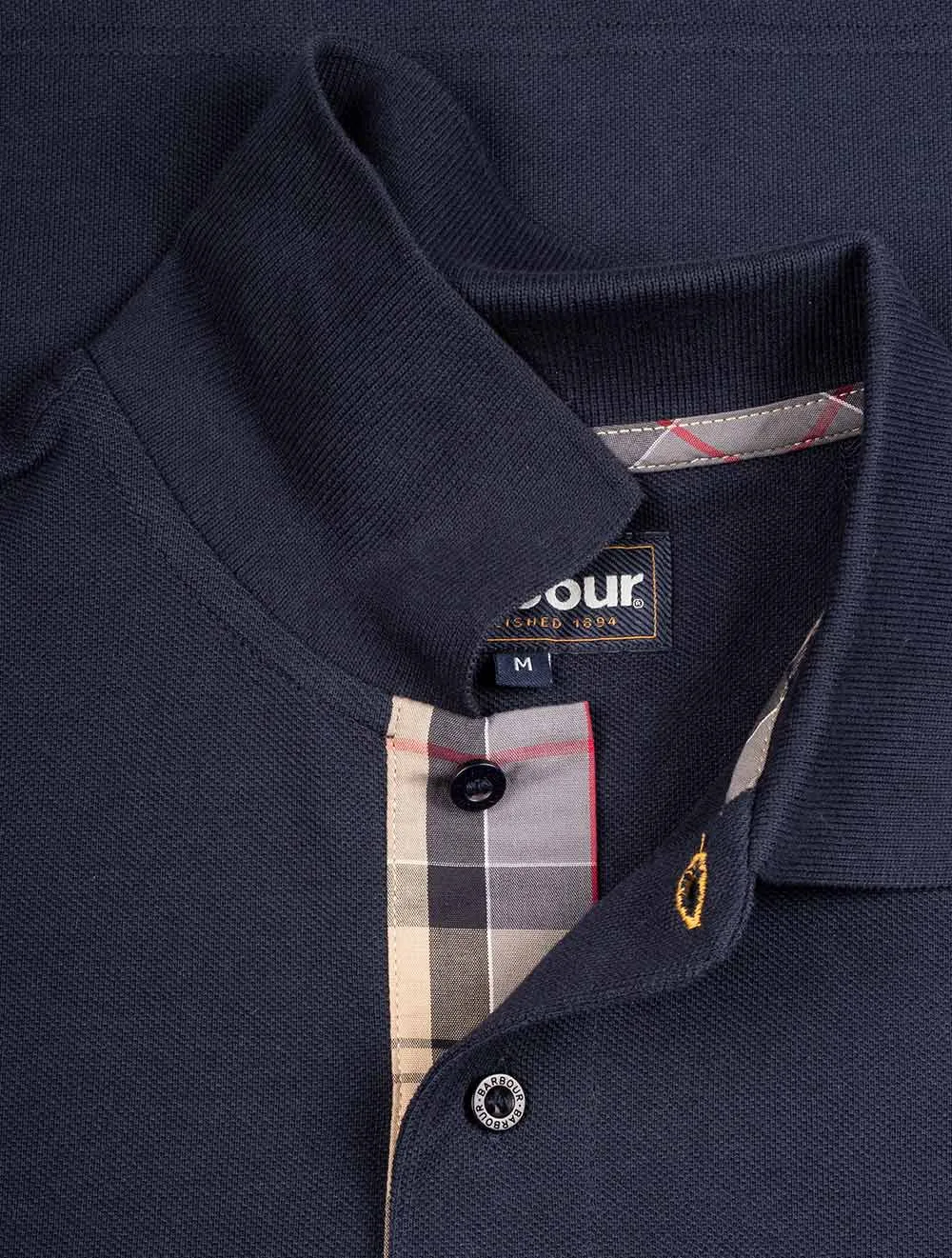 Tartan Cotton Polo Shirt Navy