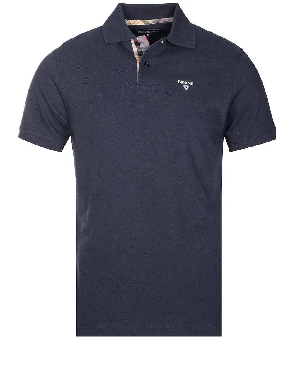 Tartan Cotton Polo Shirt Navy