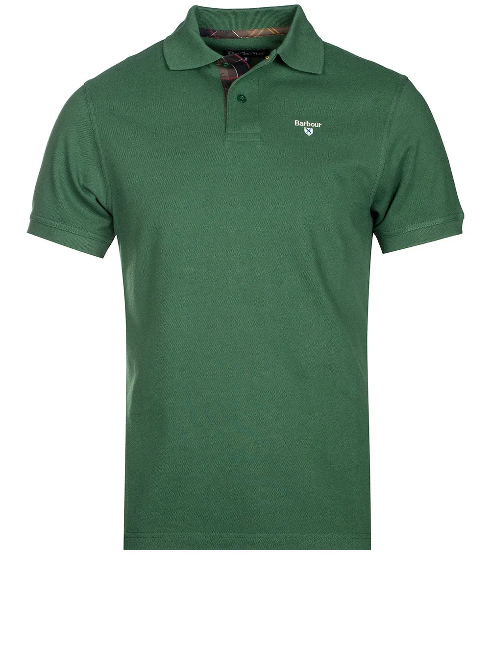 Tartan Cotton Polo Shirt Olive
